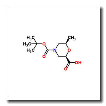 (2R,6R)-6-Methyl-4-{[(2-methyl-2-propanyl)oxy]carbonyl}-2-morpholinecarboxylic acid CAS 1581752-93-3