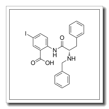 2-[(N-Benzyl-L-phenylalanyl)amino]-5-iodobenzoic acid CAS 1594094-64-0