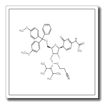 N-[1-[(2R,3R,4R,5R)-5-[[bis(4-methoxyphenyl)-phenylmethoxy]methyl]-4-[2-cyanoethoxy-[di(propan-2-yl)amino]phosphanyl]oxy-3-fluorooxolan-2-yl]-2-oxopyrimidin-4-yl]acetamide CAS 159414-99-0