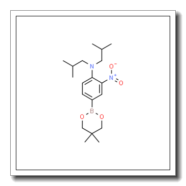 Benzenamine, 4-(5,5-dimethyl-1,3,2-dioxaborinan-2-yl)-N,N-bis(2-methylpropyl)-2-nitro- CAS 1629125-73-0