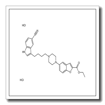 Ethyl 5-{4-[4-(5-cyano-1H-indol-3-yl)butyl]-1-piperazinyl}-1-benz ofuran-2-carboxylate dihydrochloride CAS 163521-09-3