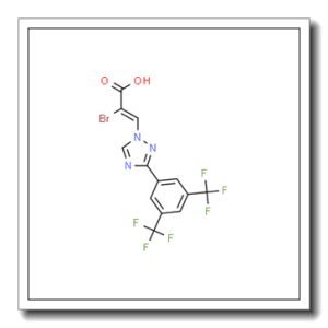 (Z)-3-(3-(3,5-双(三氟甲基)苯基)-1H-1,2,4-三唑-1-基)-2-溴丙烯酸
