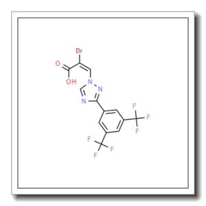 (E)-3-(3-(3,5-双(三氟甲基)苯基)-1H-1,2,4-三唑-1-基)-2-溴丙烯酸