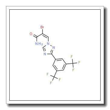 2-Propenamide, 3-[3-[3,5-bis(trifluoromethyl)phenyl]-1H-1,2,4-triazol-1-yl]-2-bromo-, (2E)- CAS 1642300-95-5