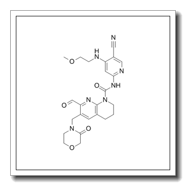 N-{5-Cyano-4-[(2-methoxyethyl)amino]-2-pyridinyl}-7-formyl-6-[(3-oxo-4-morpholinyl)methyl]-3,4-dihydro-1,8-naphthyridine-1(2H)-carboxamide CAS 1708971-72-5