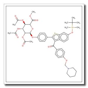 Methyl 1-(6-tert-butylmethylsilyl-4′-hydroxyraloxifene)-2,3,4,-tri-O-acetyl-b-D-glycopyranuronate