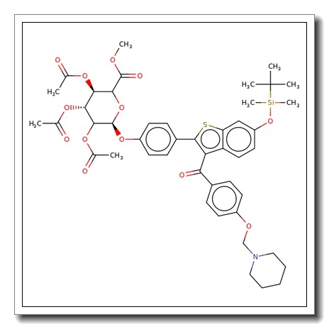 Methyl 1-(6-tert-butylmethylsilyl-4'-hydroxyraloxifene)-2,3,4,-tri-O-acetyl-b-D-glycopyranuronate CAS 174264-48-3
