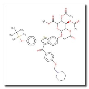 Methyl 1-(4′-tert-butyldimethylsilyl-6-hydroxyraloxifene)-2,3,4-tri-O-acetyl-b-D-glycopyranuronate