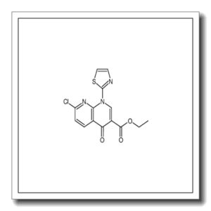 ethyl 7-chloro-1,4-dihydro-4-oxo-1-(2-thiazolyl)-1,8-naphthyridine-3-carboxylate