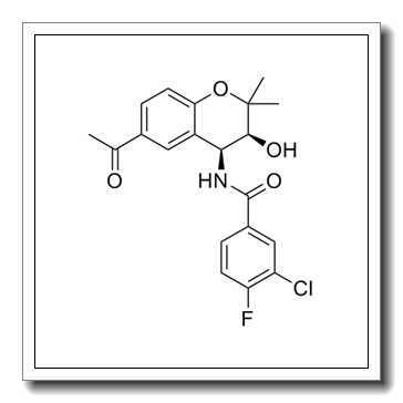 N-[(3S,4S)-6-acetyl-3-hydroxy-2,2-dimethyl-3,4-dihydrochromen-4-yl]-3-chloro-4-fluorobenzamide CAS 175013-84-0