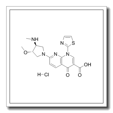 7-[(3S,4S)-3-methoxy-4-(methylamino)pyrrolidin-1-yl]-4-oxo-1-(1,3-thiazol-2-yl)-1,8-naphthyridine-3-carboxylic acid,hydrochloride CAS 175519-16-1