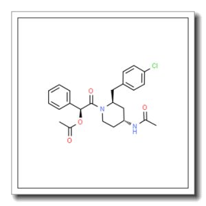 (1S)-2-[(2S,4R)-4-Acetamido-2-(4-chlorobenzyl)-1-piperidinyl]-2-oxo-1-phenylethyl acetate