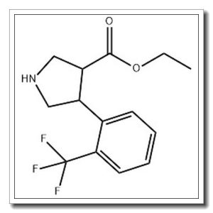 反式-4-(2-(三氟甲基)苯基)吡咯烷-3-羧酸乙酯盐酸盐