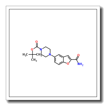 tert-butyl 4-(2-carbamoyl-1-benzofuran-5-yl)piperazine-1-carboxylate CAS 183288-44-0