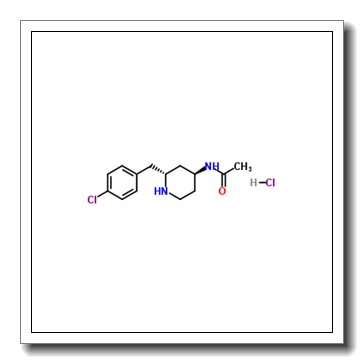 N-[(2R,4S)-2-(4-Chlorobenzyl)-4-piperidinyl]acetamide hydrochloride (1:1) CAS 183683-28-5