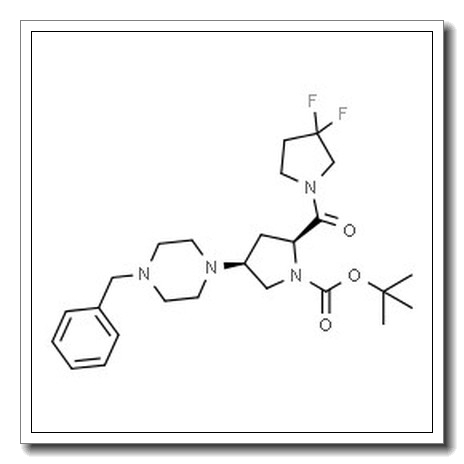 (2S,4S)-1-BOC-2-(3,3-二氟吡咯烷-1-羰基)-4-(4-苄基-1-哌嗪基)吡咯烷