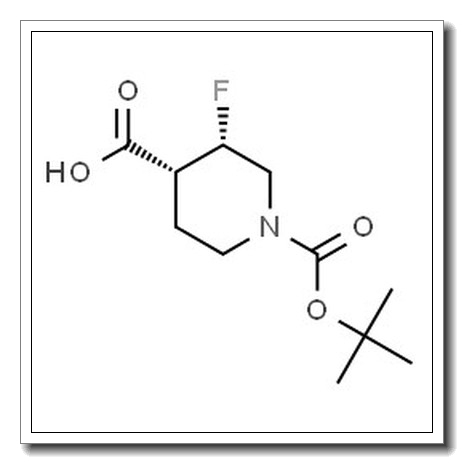 (3S,4R)-3-Fluoro-1-{[(2-methyl-2-propanyl)oxy]carbonyl}-4-piperidinecarboxylic acid