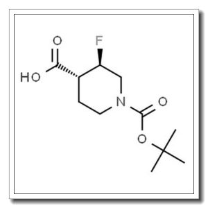 (3R,4R)-3-Fluoro-1-{[(2-methyl-2-propanyl)oxy]carbonyl}-4-piperidinecarboxylic acid