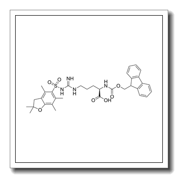(2R)-5-[[amino-[(2,2,4,6,7-pentamethyl-3H-1-benzofuran-5-yl)sulfonylamino]methylidene]amino]-2-(9H-fluoren-9-ylmethoxycarbonylamino)pentanoic acid CAS 187618-60-6