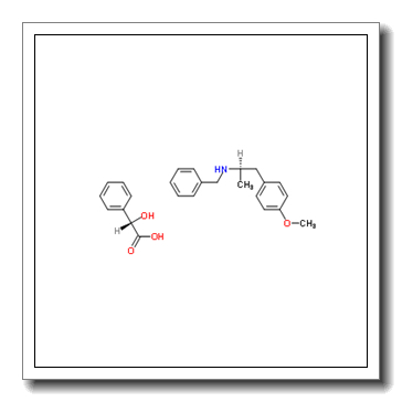 (2S)-羟基(苯基)乙酸 (2R)-N-苄基-1-(4-甲氧基苯基)丙-2-胺盐
