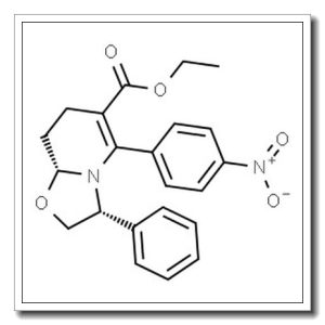 Ethyl (3R,8aR)-5-(4-nitrophenyl)-3-phenyl-2,3,8,8a-tetrahydro-7H-[1,3]oxazolo[3,2-a]pyridine-6-carboxylate
