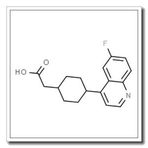 [4-(6-Fluoro-4-quinolinyl)cyclohexyl]acetic acid