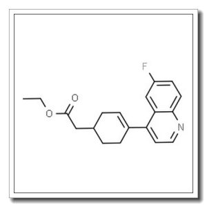 Ethyl [4-(6-fluoro-4-quinolinyl)-3-cyclohexen-1-yl]acetate