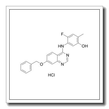 5-{[7-(Benzyloxy)-4-quinazolinyl]amino}-4-fluoro-2-methylphenol h ydrochloride (1:1) CAS 193000-39-4