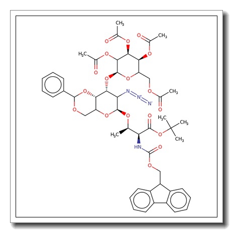 3-O-(2,3,4,6-Tetra-O-acetyl-b-D-galactopyranosyl)-2-azido-4,6-O-benzylidene-2-deoxy-a-D-galactopyranosyl-Fmoc threonine tert-butyl e ster CAS 195976-08-0