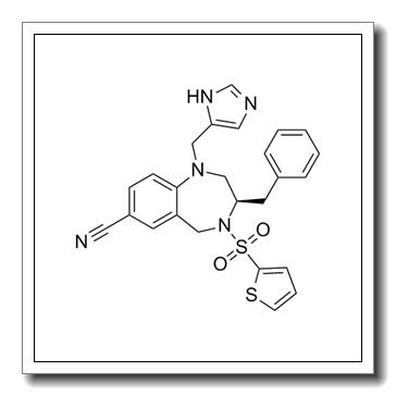 (3R)-3-benzyl-1-(1H-imidazol-5-ylmethyl)-4-thiophen-2-ylsulfonyl-3,5-dihydro-2H-1,4-benzodiazepine-7-carbonitrile CAS 195987-41-8