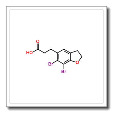 3-(6,7-dibromo-2,3-dihydro-1-benzofuran-5-yl)propanoic acid CAS 196597-76-9