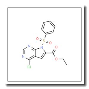 4-氯-7-(苯基磺酰基)-7H-吡咯并[2,3-D]嘧啶-6-羧酸乙酯