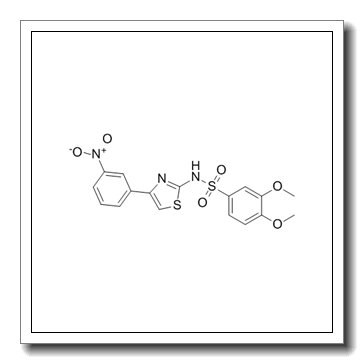 3,4-dimethoxy-N-[4-(3-nitrophenyl)-1,3-thiazol-2-yl]benzenesulfonamide CAS 199666-03-0