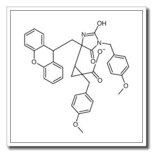 (1S,2S)-1-[(4-methoxyphenyl)methyl]-2-[(4S)-1-[(4-methoxyphenyl)methyl]-2,5-dioxo-4-(9H-xanthen-9-ylmethyl)imidazolidin-4-yl]cyclopropane-1-carboxylate