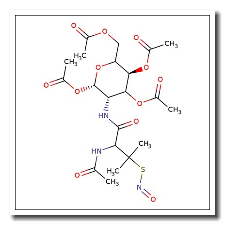 N-(S-Nitroso-N-acetyl-D,L-penicillamine)-2-amino-2-deoxy-1,3,4,6-tetra-O-acetyl-b-D-glucopyranose CAS 202656-49-3
