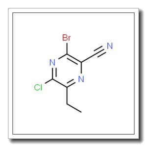 3-溴-5-氯-6-乙基吡嗪-2-甲腈