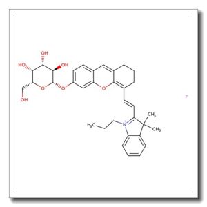 2-[(1E)-2-[6-(β-D-Galactopyranosyloxy)-2,3-dihydro-1H-xanthen-4-yl]ethenyl]-3,3-dimethyl-1-propyl-3H-indolium iodide