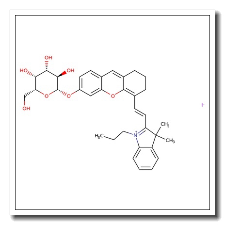 2-[(1E)-2-[6-(β-D-Galactopyranosyloxy)-2,3-dihydro-1H-xanthen-4-yl]ethenyl]-3,3-dimethyl-1-propyl-3H-indolium iodide CAS 2098560-31-5