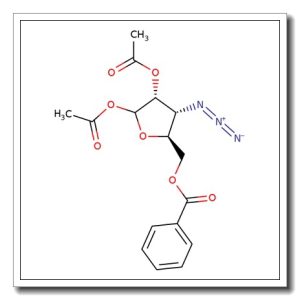 1,2-Di-O-acetyl-3-azido-3-deoxy-5-O-benzoyl-D-ribofuranose
