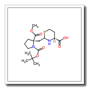 (4R)-2-{[(2R)-2-(Methoxycarbonyl)-1-{[(2-methyl-2-propanyl)oxy]carbonyl}-2-pyrrolidinyl]methyl}-1,3-thiazinane-4-carboxylic acid CAS 221040-36-4