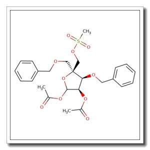 1,2-Di-O-acetyl-3-O-benzyl-4-C-(phenylmethoxy)methyl-L-Lyxofuranose 5-methanesulfonate