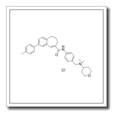 N,N-Dimethyl-N-[4-({[2-(4-methylphenyl)-6,7-dihydro-5H-benzo[7]an nulen-8-yl]carbonyl}amino)benzyl]tetrahydro-2H-pyran-4-aminium ch loride CAS 229005-80-5