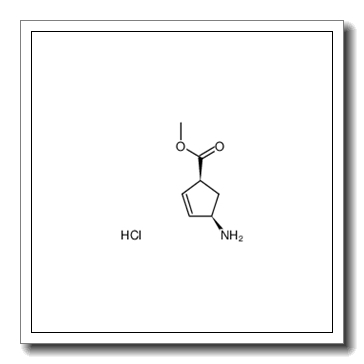 (-)-methyl (1S,4R)-4-amino-cyclopent-2-ene-1-carboxylate hydrochloride