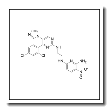 6-N-[2-[[4-(2,4-dichlorophenyl)-5-imidazol-1-ylpyrimidin-2-yl]amino]ethyl]-3-nitropyridine-2,6-diamine CAS 252935-94-7