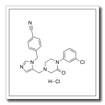 4-[[5-[[4-(3-chlorophenyl)-3-oxopiperazin-1-yl]methyl]imidazol-1-yl]methyl]benzonitrile,hydrochloride CAS 253863-00-2