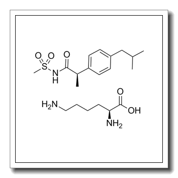 (2S)-2,6-diaminohexanoic acid,(2R)-2-[4-(2-methylpropyl)phenyl]-N-methylsulfonylpropanamide CAS 266359-93-7