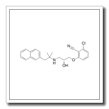 2-chloro-6-[(2R)-2-hydroxy-3-[(2-methyl-1-naphthalen-2-ylpropan-2-yl)amino]propoxy]benzonitrile CAS 284035-33-2