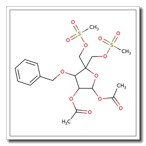 4-C-[[(Methylsulfonyl)oxy]methyl]-3-O-benzyl-1,2-di-O-acetyl 5-methanesulfonate D-erythro-pentofuranose CAS 293751-03-8