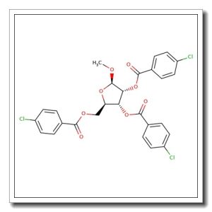 Methyl 2,3,5-tri-O-(p-chlorobenzoyl)-β-D-ribofuranoside