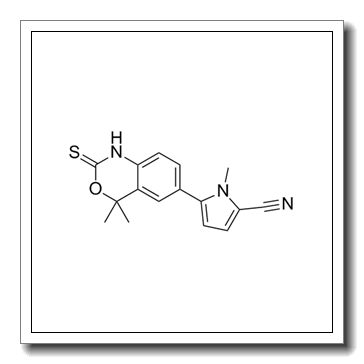 5-(4,4-dimethyl-2-sulfanylidene-1H-3,1-benzoxazin-6-yl)-1-methylpyrrole-2-carbonitrile CAS 304853-42-7